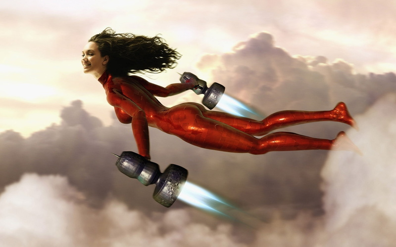 salvation, girl, suit, heaven, 1080P, flight