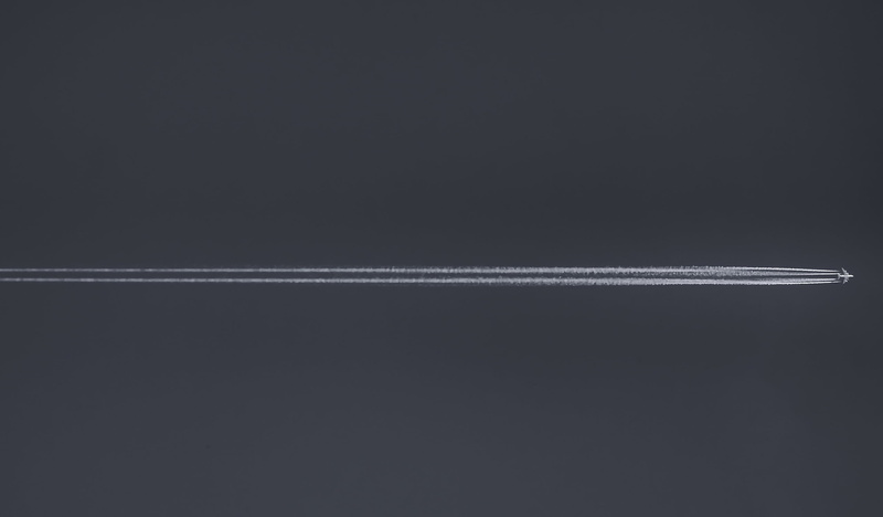 simplicity, studio shot, airplane, cloud - sky, white, the plane, empty, 2K, copy space, indoors, flying, black background, motion, no people, looking