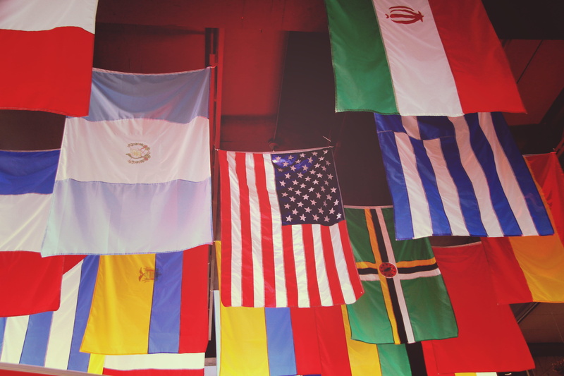 hanging, symbolism, symbol, no people, independence, multi colored, day, pride, flags, striped, shape, santo domingo, united, democracy, dominican republic