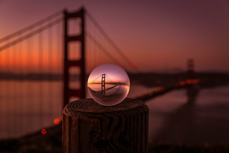crystal, ball, depth, field, photo, 5K, bridge, brooklyn, distance
