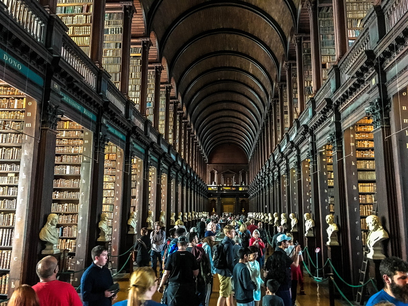 women, ceiling, lifestyles, built structure, building exterior, history, the past, large group of people, dublin, crowd, leisure activity, group of people
