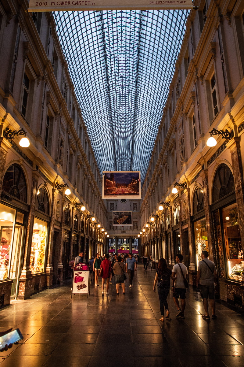 tourism, shop, building exterior, shopping, architectural column, galerie, real people, bruxelles, walking, city, lighting equipment, group of people, shopping mall