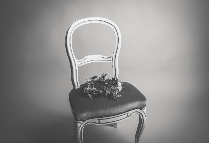 love, romantic, animal wildlife, metal, poem, indoors, chair, poetry, grayscale, flower, circlet, flower crown, floral, still life, animal representation