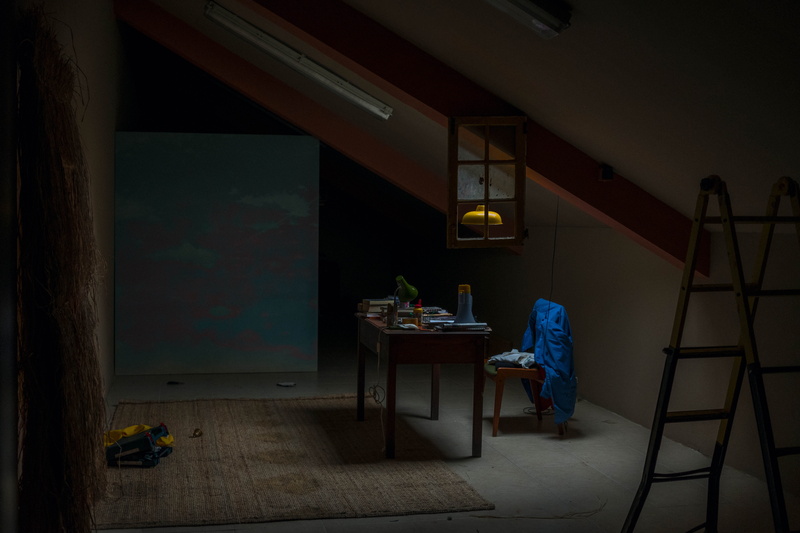 room, console, door, furniture, abandoned, rectangular, seat, table, ceiling, armless, indoors, no people, light, absence, domestic room, small room, placed