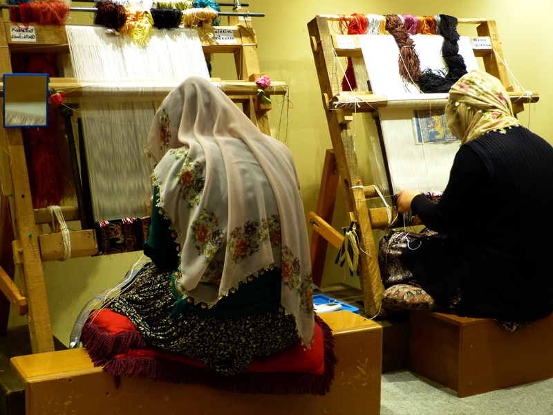 weaving, religion, working, step, sitting, arbeiterinportrait, craft, adult, silk, people, work, stools, carpet, tying, human representation, brown, yarn