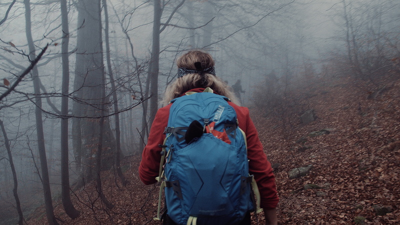hiking path, flora, land, real people, romania, home decor, blanket, standing, outdoors, blue, dirt road, vegetation, hood - clothing, woodland, wod, person