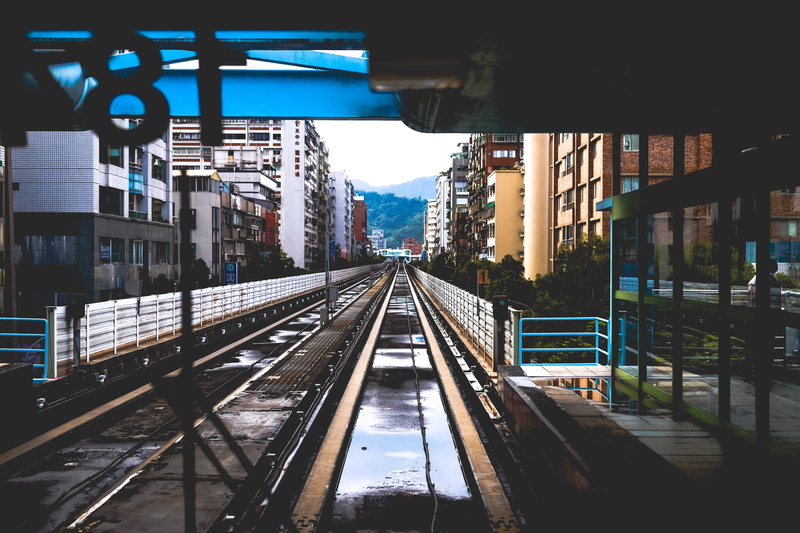 long, canal, the way forward, track, transportation, building, architecture, sky, office building exterior, taipei, city, tracks, mode of transportation