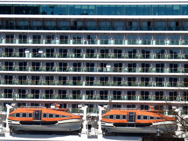 tourism, school bus, boat, on the move, mode of transportation, building, sea, land vehicle, no people, vacation, in a row, cruise, apartment, lifeboat