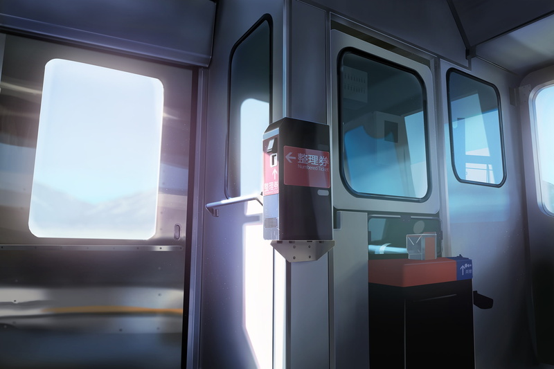 nature, passenger train, Anime, sunlight, transparent, rail transportation, train, train - vehicle, empty, glass - material, public transportation, anime train