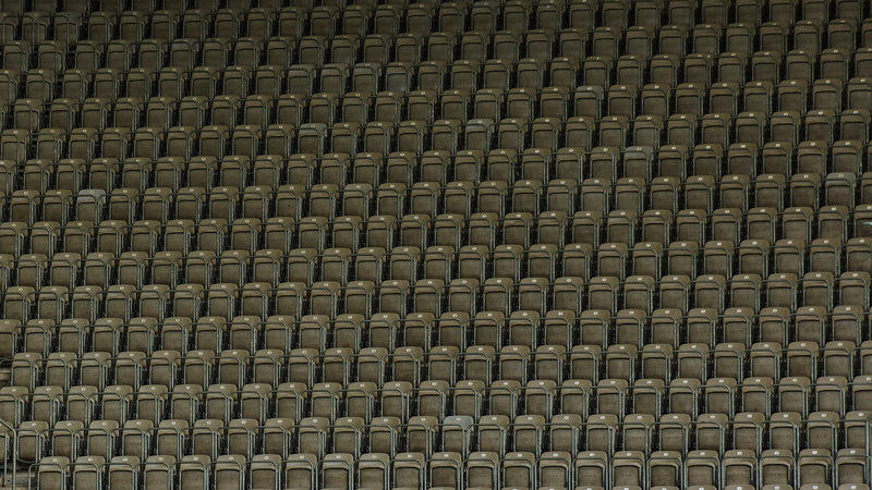 close-up, row, metal, arts culture and entertainment, full frame, football, stadium, soccer, repetition, no people, audience, backgrounds, empty, abstract