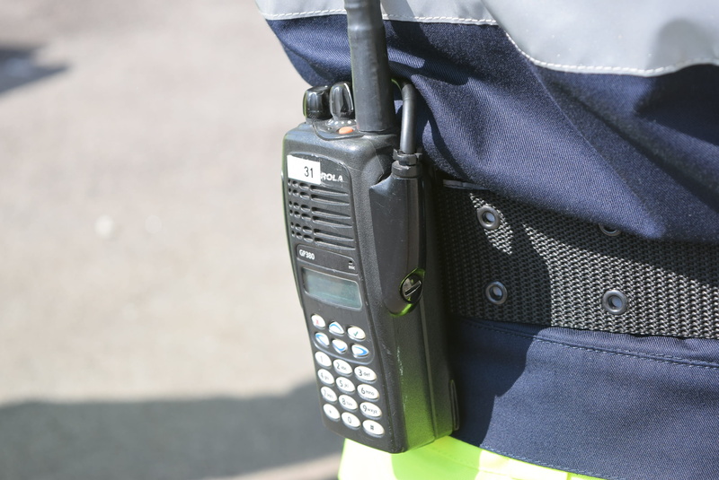 day, two, still life, mobile phone, wearing, outdoors, shadow, person, black color, way, nature, radio, close-up, radio equipment, walkie talkie, safety