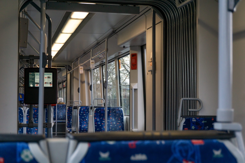 business, transparent, public transportation, vehicle, empty, no people, train, tram, passengers, day, illuminated, seats, window, architecture, modern