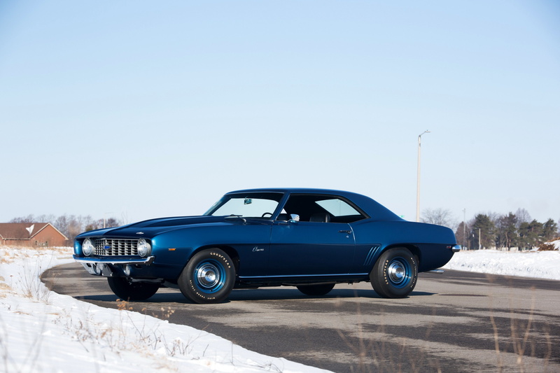 dusk, zl-1, classic, copo, camaro, 4K, cars, chevrolet, chevy, blue, 1969
