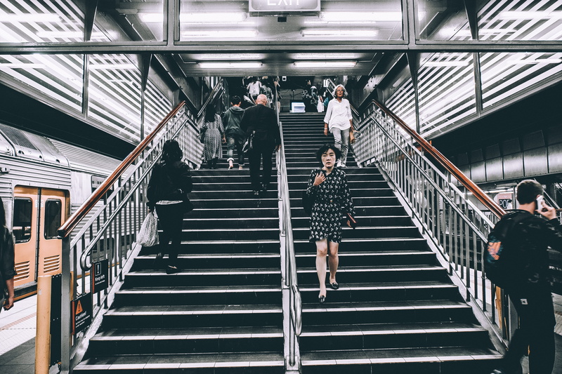 sydney, trainstation, walking, railing, transportation, subway interior, photo, architecture, street, the way forward, men, japan, travel, steps and staircases
