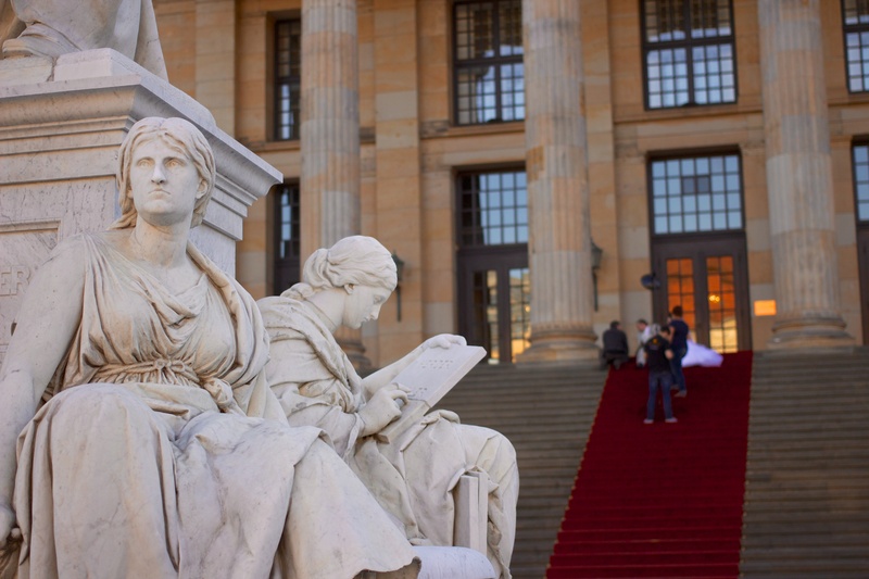 konzerthaus steps, built structure, building exterior, architecture, city, art and craft, schiller, focus on foreground, creativity, spirituality, monument