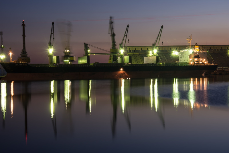 shipping, landscape, sea, industry, twilight, business, bay, bulgaria, sky, coast, dusk, water, night, architecture, no people, tourism, reflection, cityscape