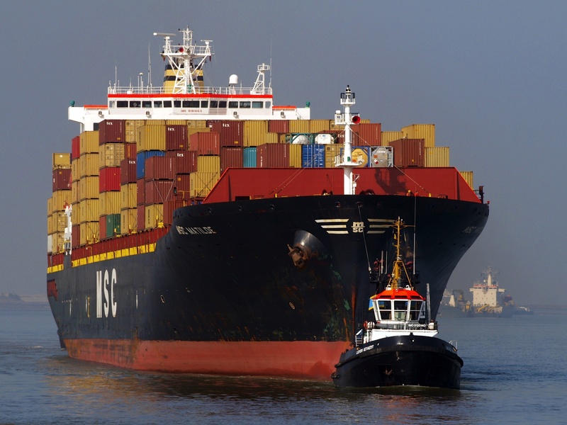 container, nautical Vessel, waterfront, shipping, transportation, industry, nature, red, trading, export, container Ship, leading, sky, cloudy, cruise