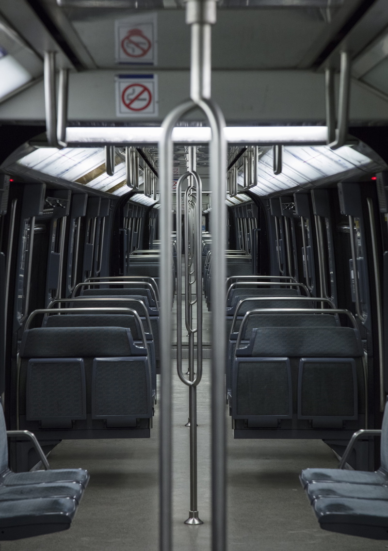 view, mode of transportation, land vehicle, black, subway train, transportation, train interior, interior, seat, travel, tube, rail transportation, in a row