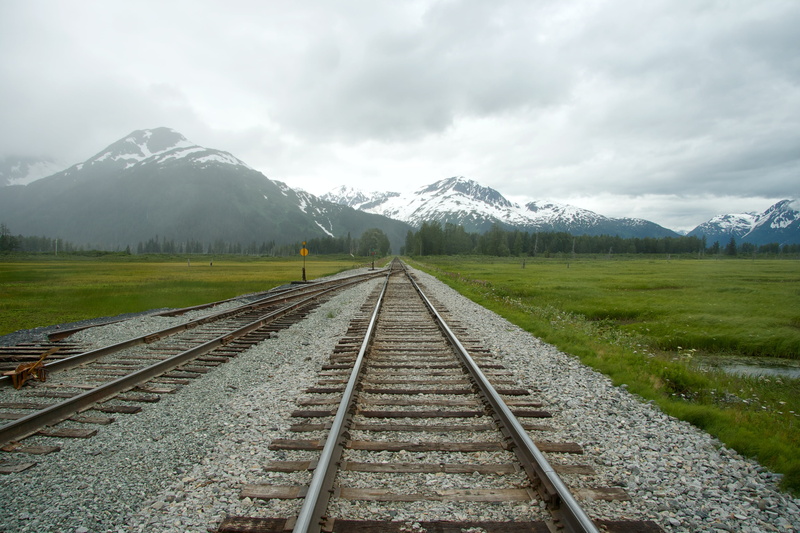 ties, railroad tracks, perspective, Canon Rebel, railroad  tracks, depth, transportation, Alaskan, nature, railroad Track, wilderness, steel, sparse, trail