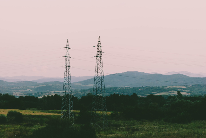 sunset, mountains, 4K, land, vranje, green, outdoors, power supply, nature, scenics - nature, electricity, fuel and power generation, highway, built structure