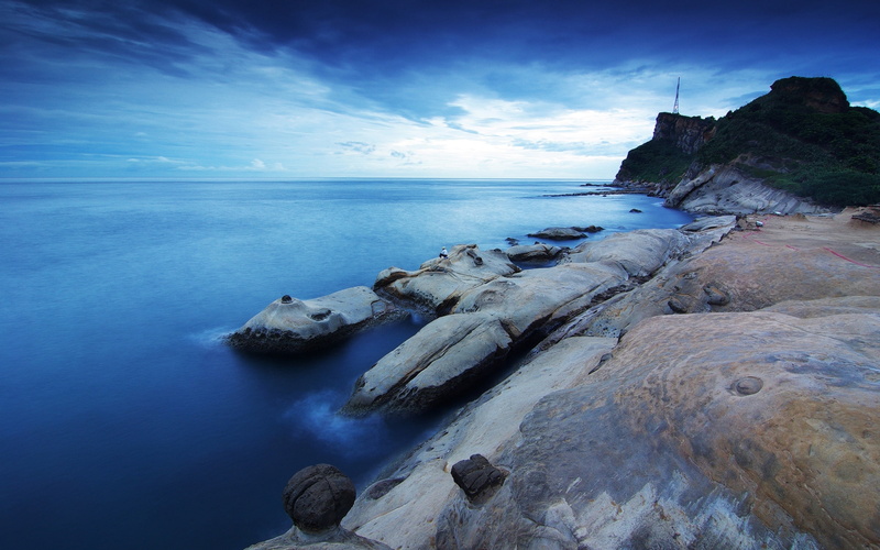 rocks, taiwan, landscape, somewhere, sea, background, 2K