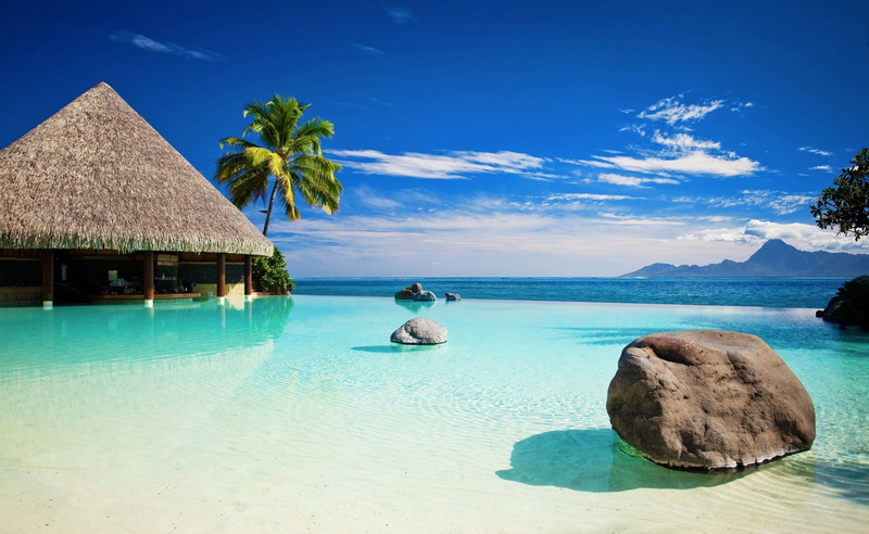 scenics - nature, beauty in nature, nature, tropical climate, blue, travel destinations, tranquil scene, sky, palm tree, hd, somewhere, daytime, land, turquoise colored