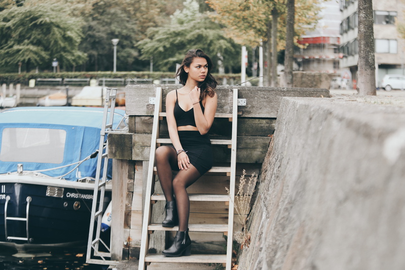beauty, young women, built structure, hairstyle, adult, young adult, day, somewhere, portrait, outdoors, looking, sitting, stairs, women, casual clothing