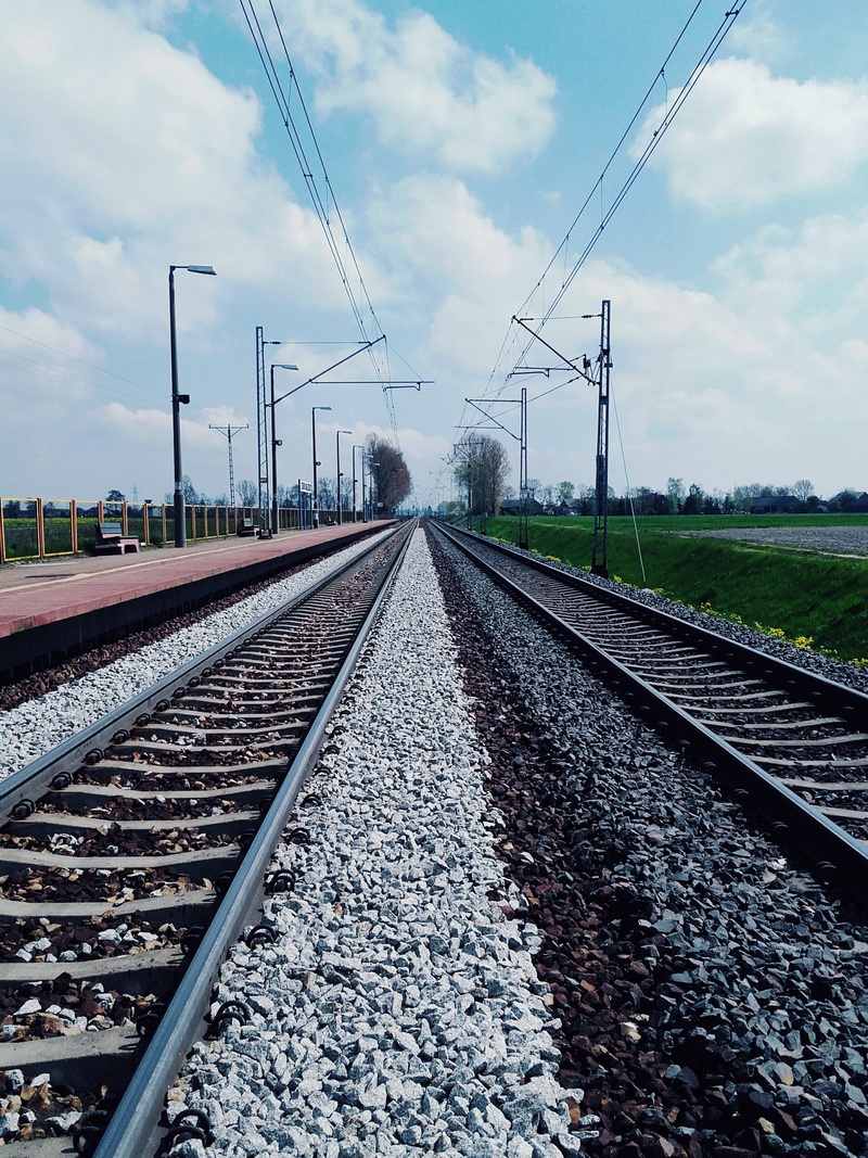 railway station, railway, track, the stones, rail transportation, traction, outdoors, railroad Track, the way forward, pkp, electricity, transportation
