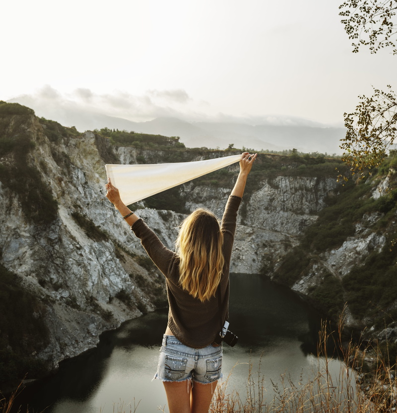 near, scenics - nature, hair, real people, casual clothing, limb, blank, relaxation, enjoyment, one person, daytime, tranquility, chill, tree, three quarter length