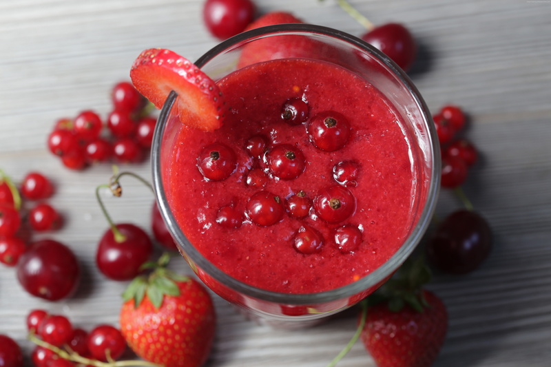 ice, strawberries, mint, cherries, currants, raspberries, 5K, berries