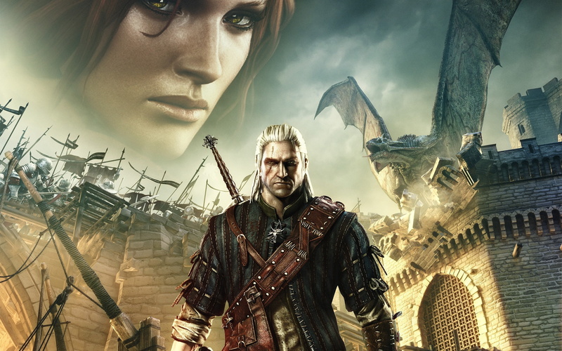 nature, sky, the witcher 2 assassins of kings the witcher triss merigold geralt of rivia, history, men, one person, looking at camera, communication, young adult