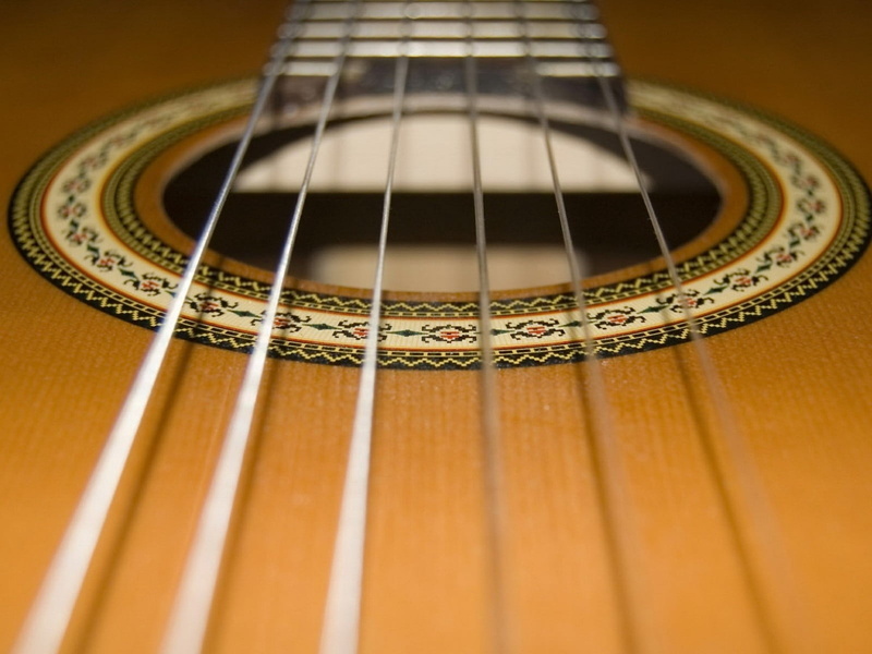 musical Instrument, sound, fretboard, hole, folk Music, strings, equipment, chord, acoustic Instrument, classic, brown, indoors, playing, wood - Material