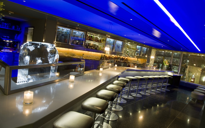 glass, framed, gray, candles, 2K, stools, square, open, bar, chairs, metal, drinks, furniture, space