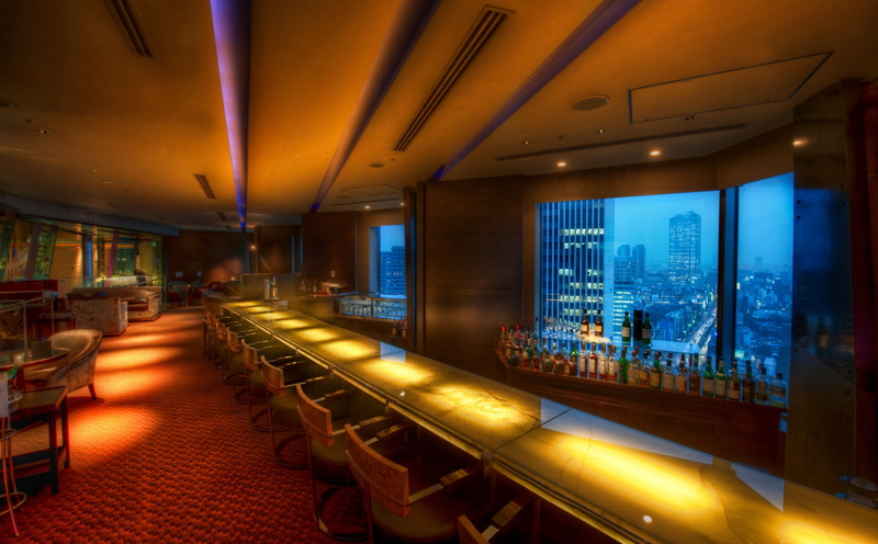 brown, chair, no people, 5K, vehicle interior, architecture, restaurant, space, luxury, seat, stool, empty, night, window, Japan, bar, lot, framed, Tokyo