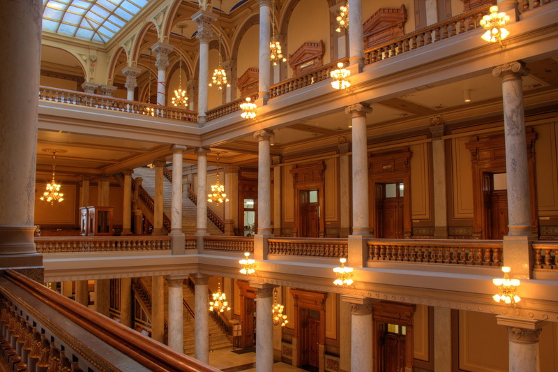 architectural column, indiana, history, columns, chandelier, nightlife, Indianapolis, state house, Capital, building, landmark, travel destinations, night