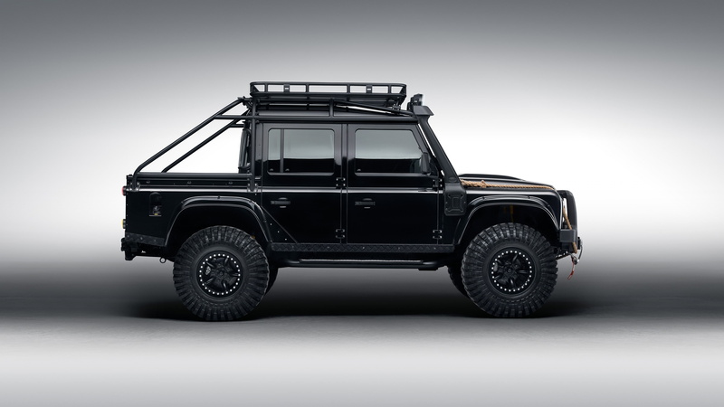 4K, jeep, Land Rover Defender 110, black, 007 Spectre movie, vehicle