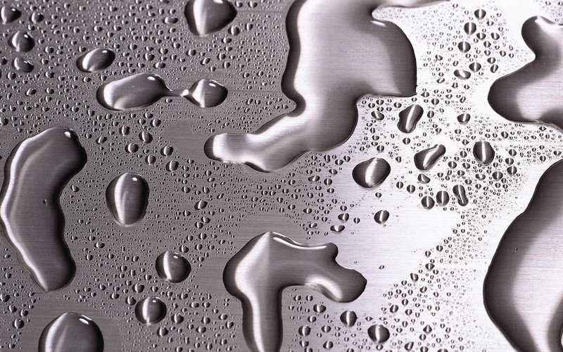 drops, gray, surface, moisture, 2K, damp