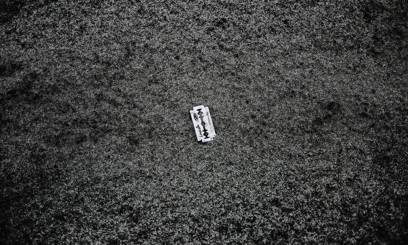 damp, sand, nature, tranquility, still life, sharp, sea, 5K, textured, steel, environmental issues, blood, no people, razor, sign, shape, communication