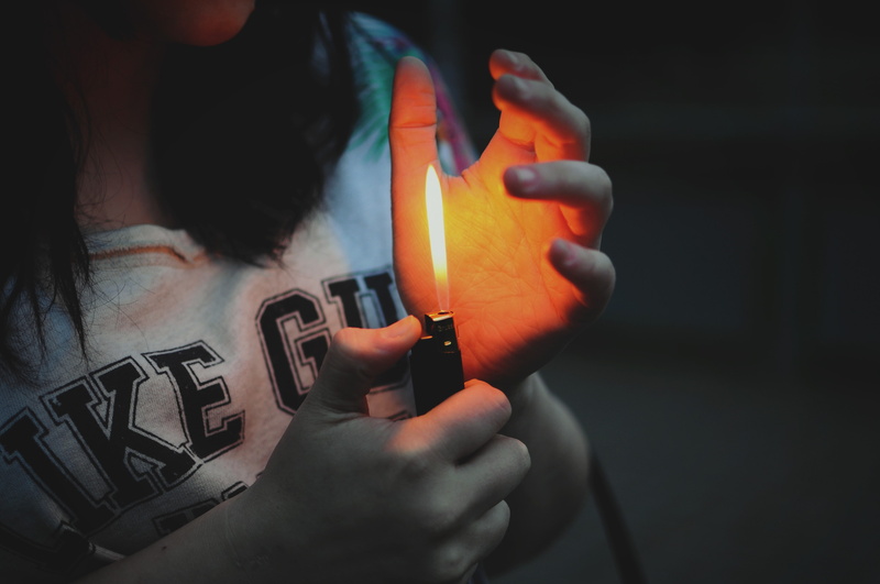 women, hands, 4K, fire, lighter