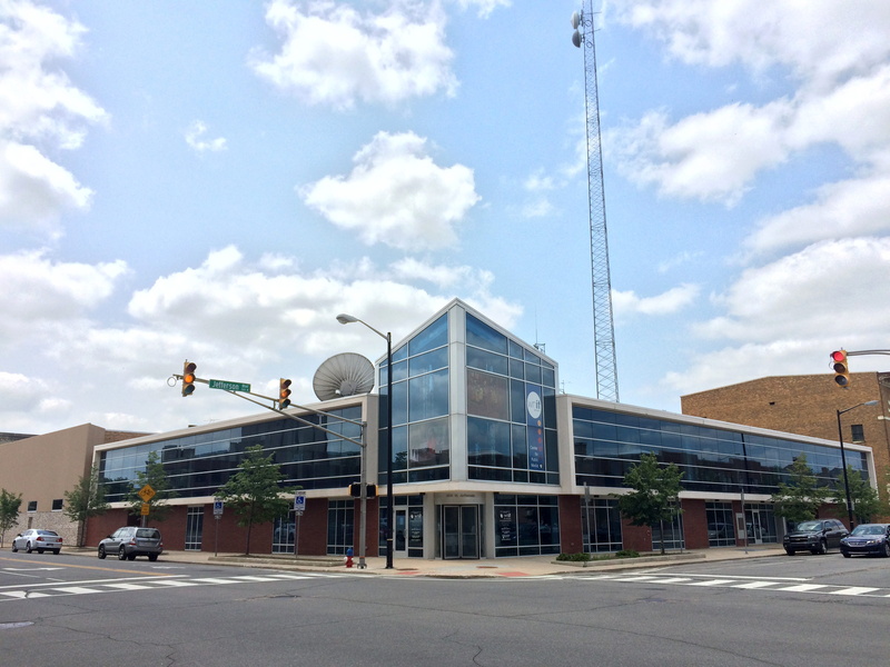 building Exterior, street, road, Center, architecture, wnit center, bend, car, Indiana, sky, building, office building exterior, public, South Bend, sunlight