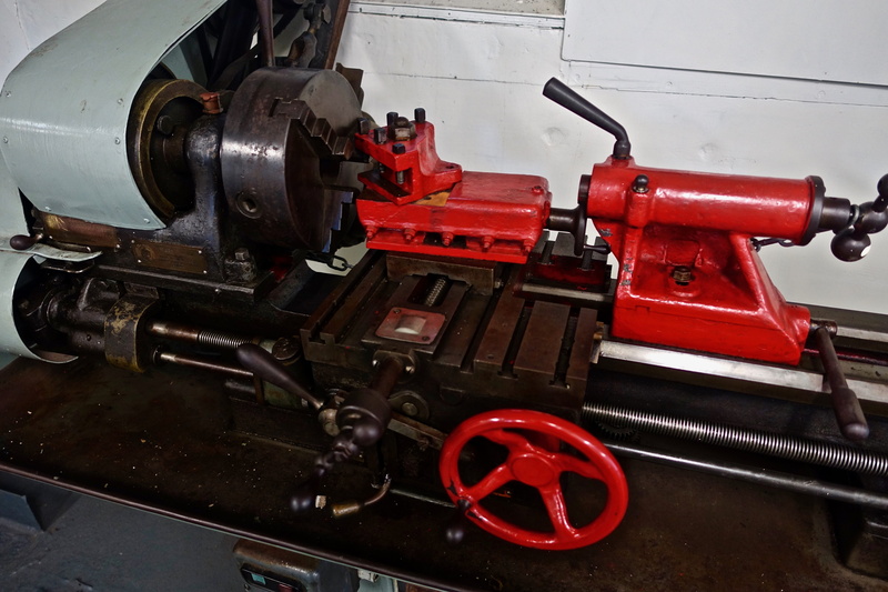 track, machine part, equipment, locomotive, public transportation, train, metallic, rail transportation, Metal, industrial, lathe, mechanical, high angle view