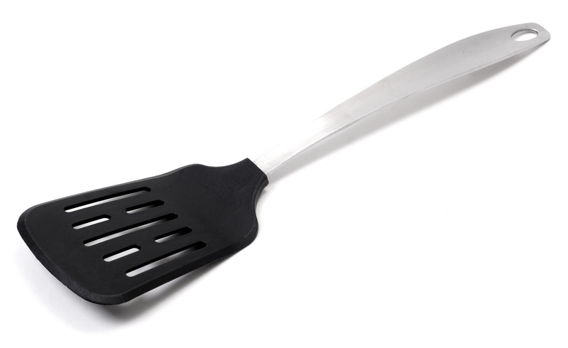 slated, cut out, black, close-up, cooking, eating utensil, no people, tool, single object, kitchenware, steel, spoon, equipment, sharp, metal, studio shot