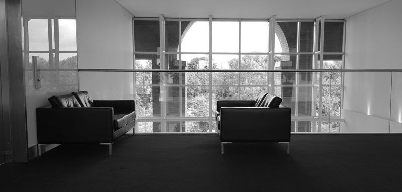 architecture, room, nature, built structure, no people, furniture, area, 4K, office, indoors, domestic room, reception, waiting, home interior, glass