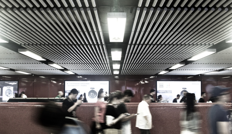 transport, ceiling, large group of people, person, lifestyles, public transportation, mode of transportation, architecture, 5K, lobby, men, table, blurred motion