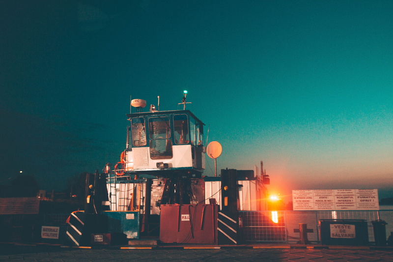 architecture, cargo container, and, danube, sunrise, orange, morning, bac, building exterior, no people, city, building, street, water, transportation