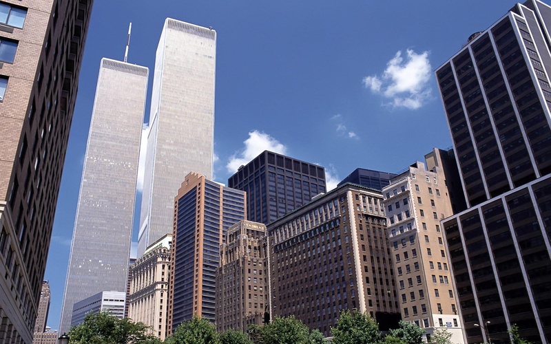 skyscrapers, 1080P, great, world, trees, city, nyc, late, center, nature and landscapes, trade