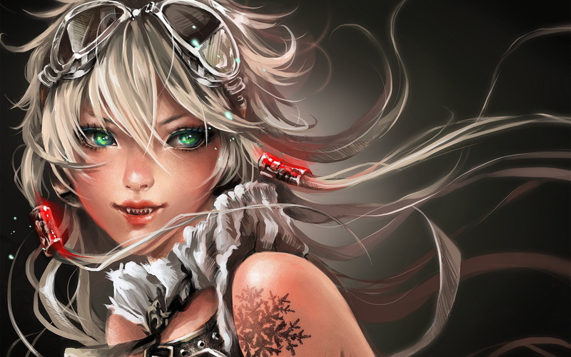 original, tattoo, horror, dark, sci, urban, girl, vampire, cyber, punk, 1080P, art