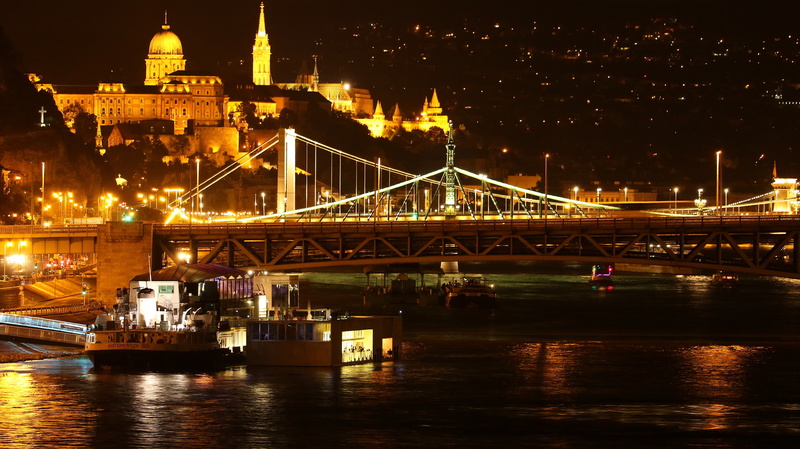 travel destinations, water, no people, night, city, 5K, buildings, bridge, cityscape, building exterior, bridge - Man Made Structure, urban Scene, built structure