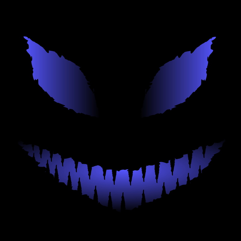eyes, smiley, dark, scarry, 1080P, Smile