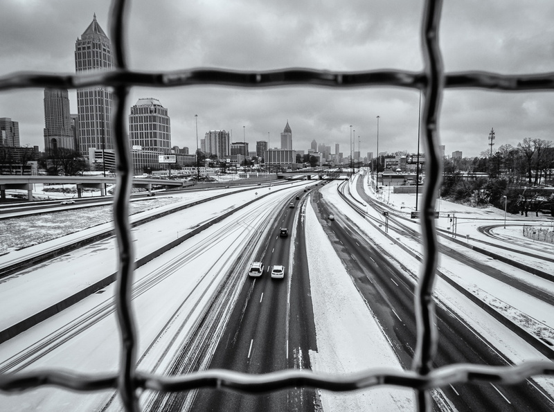 2014, snow, Black and White, atlanta, snowstorm, 4K, day